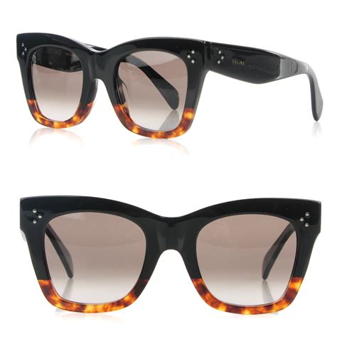 celine cl 41098|CELINE Catherine Sunglasses CL 41098/F/S Black Havana.